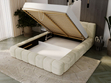 Polsterbett mit Bettkasten und Lattenrost 160x200 Ibiza Creme