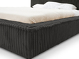 Polsterbett mit Bettkasten und Lattenrost 140x200 Lago Schwarz