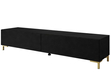 TV-Lowboard auf goldenen Beinen 175 cm mit LED-Beleuchtung Sorelle Schwarz Matt