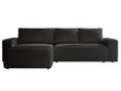 Ecksofa L-Form Links mit Schlaffunktion und Bettkasten Tazones Schwarz