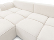 Ecksofa L-Form Links mit Schlaffunktion und Bettkasten Bonno Creme
