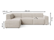 Ecksofa L-Form Rechts Eluno Grau