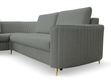 Ecksofa L-Form Rechts mit Schlaffunktion und Bettkasten Limon Grau