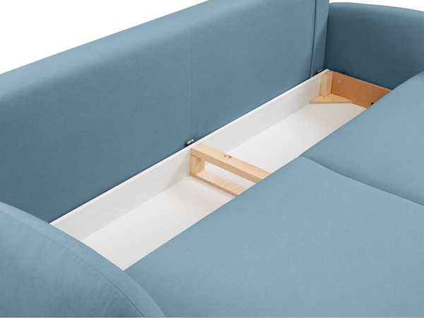 Schlafsofa mit Bettfunktion und Bettkasten Alta Blau
