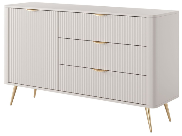 Kommode mit Türe und Schubladen Latina Beige