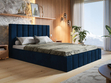 Polsterbett mit Bettkasten und Lattenrost 120x200 Siena Dunkelblau