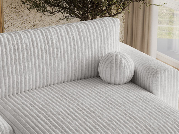 Ecksofa L-Form mit Schlaffunktion und Bettkasten Aurora Grau