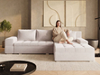 Ecksofa L-Form mit Schlaffunktion und Bettkasten Sonia Beige