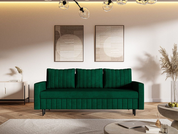 Schlafsofa mit Bettfunktion und Bettkasten Castelo Grün