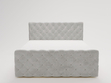Boxspringbett mit Bettkasten 180x200 Lunaris Hellgrau