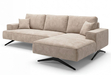 Ecksofa L-Form auf Metallbeinen Leto Rechts Beige