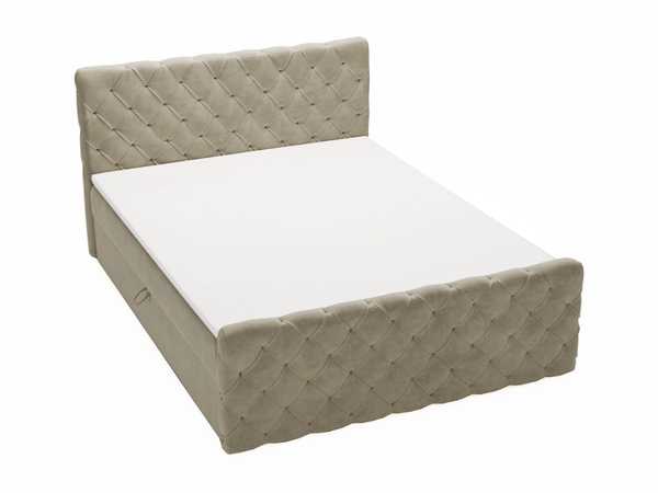 Boxspringbett mit Bettkasten 180x200 Lunaris Hellbraun