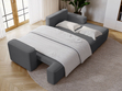 Ecksofa L-Form Rechts mit Schlaffunktion und Bettkasten California Grau