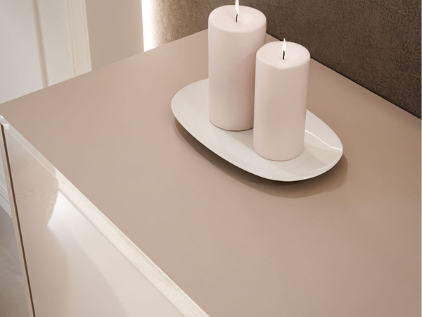 Dreitürige Wandkommode 154 cm im Glamour-Stil – Vivance, Kaschmir Hochglanz