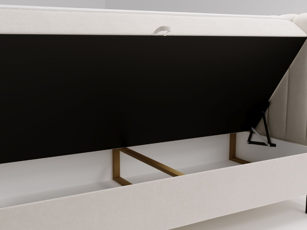 Boxspringbett mit Bettkasten 140x200 Primavera Creme