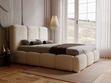 Polsterbett mit Bettkasten und Lattenrost 140x200 Bubble Beige