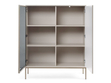 Vitrinenschrank mit Led Deo 126 cm Kaschmir