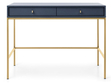 Schminktisch mit Schwarz Metallbeinen Amor Marineblau