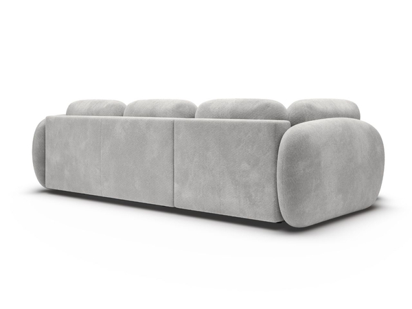 Ecksofa mit Schlaffunktion und Bettkasten Links Carino Hellgrau
