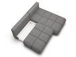Ecksofa mit Schlaffunktion und Bettkasten Rechts Milet Grau