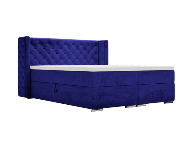 Boxspringbett mit Bettkasten 120x200 Lion Dunkelblau