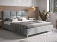 Polsterbett mit Lattenrost 140x200 Luxe Grau