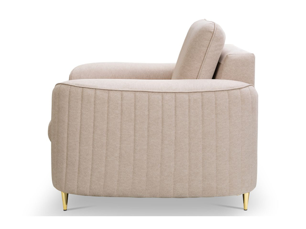 Sessel mit Goldenbeinen Limon Dunkelbeige