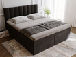 Boxspringbett mit Bettkasten 200x200 Mocca Schwarz