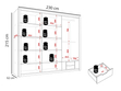 Schiebeschrank mit Spiegel Bino 250 - Artisan Eiche