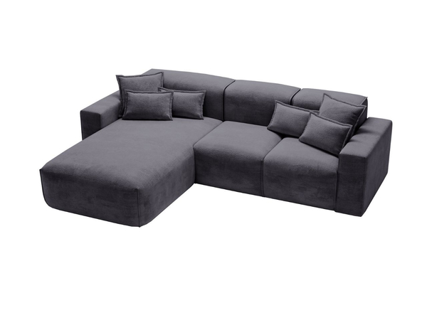 Ecksofa L-Form Links Moderne Ecksofa Leni Dunkelgrau