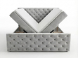 Boxspringbett mit Bettkasten 160x200 Montego Hellgrau