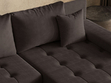 Ecksofa L-Form mit Schlaffunktion und Bettkasten Sonia Braun