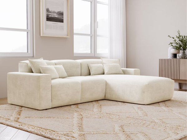 Ecksofa L-Form Rechts Moderne Ecksofa Leni Beige