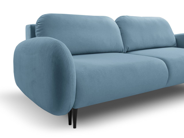 Schlafsofa mit Bettfunktion und Bettkasten Alta Blau