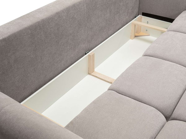 Schlafsofa mit Bettfunktion und Bettkasten Bene Grau