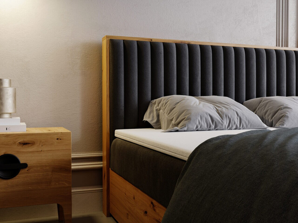 Boxspringbett mit Bettkasten 180x200 Forest Anthrazit