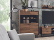 Vitrinenschrank 90 cm Vasa Braun