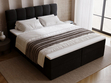 Boxspringbett mit Bettkasten 140x200 Maison Schwarz