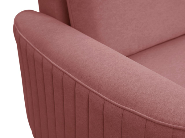 Ecksofa L-Form Links mit Schlaffunktion und Bettkasten Limon Rot