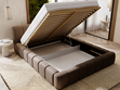 Polsterbett mit Bettkasten und Lattenrost 120x200 Split Braun