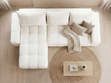 Ecksofa L-Form mit Schlaffunktion und Bettkasten Bresso Creme