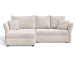 Ecksofa L-Form mit Schlaffunktion und Bettkasten Lino Beige