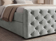 Boxspringbett mit Bettkasten 140x200 Montego Hellgrau
