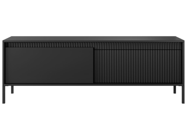 TV-Lowboard mit Türen 153 cm Sorano Schwarz
