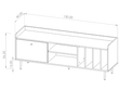 TV-Lowboard mit Türe 150 cm Vasa Braun