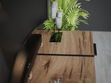 TV-Schrank im Loft-Stil mit Schränken und Schublade Lunelie Flagstaff-Eiche