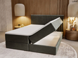 Boxspringbett mit Bettkasten 140x200 Marbella Dunkelgrau