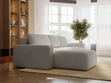 Ecksofa L-Form Links mit Schlaffunktion und Bettkasten Tazones Hellgrau