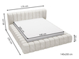 Polsterbett mit Bettkasten und Lattenrost 140x200 Italia Beige