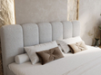 Boxspringbett mit Bettkasten 200x200 Bouclé-Stoff Cloud Grau